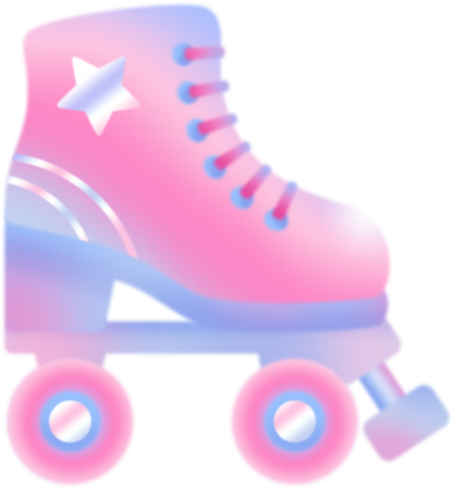 Blur Gradient and Holo Roller Skate