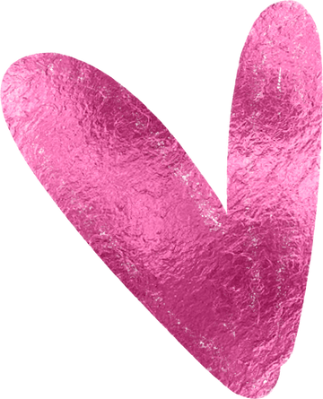Pink Foiled Valentines Heart
