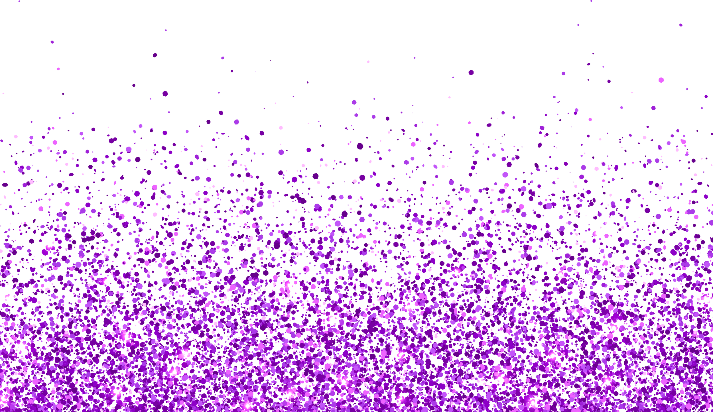 Holiday scattering of purple glitter